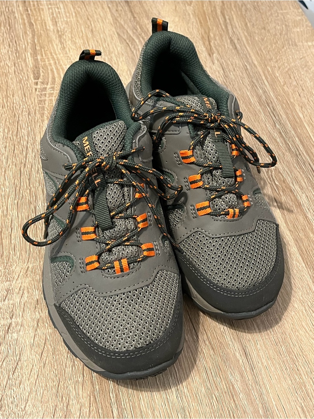 Merrell Gray and Orange Kids Trail Shoes